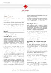 Newsletter BED BusinessPark Ehingen Donau