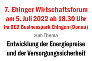 7. Ehinger Wirtschaftsforum