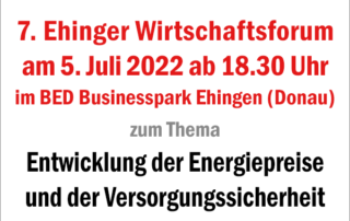7. Ehinger Wirtschaftsforum